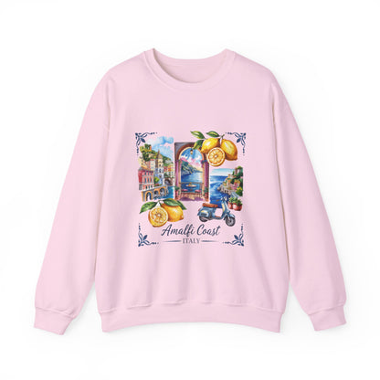 Amalfi Coast Italy Sweatshirt – Vintage Lemon Scenic Crewneck