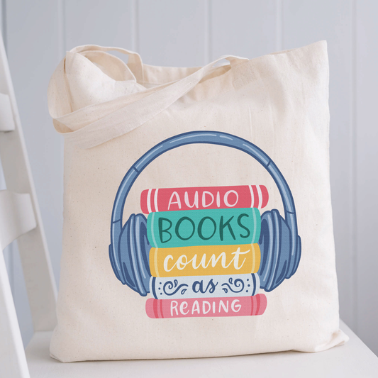 Audiobooks Count as Reading Tote Bag