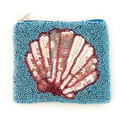 Seashell Beaded Coin Purse