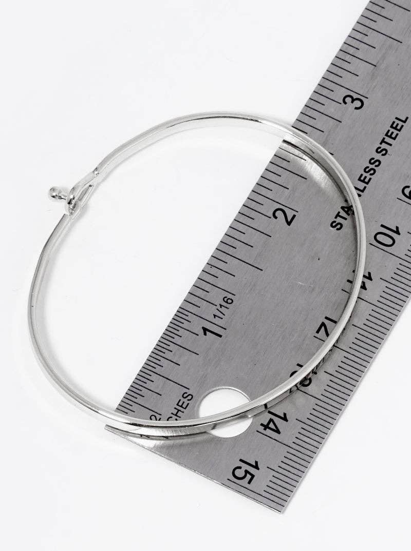 Bless This Woman Engraved Inspirational Bangle Bracelet: Rhodium