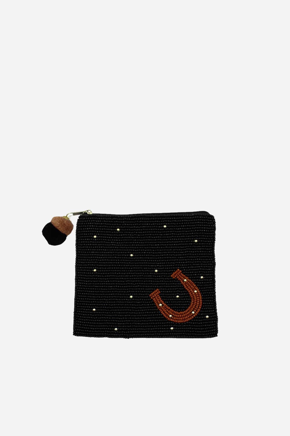 Horse Shoe Beaded Coin Pouch