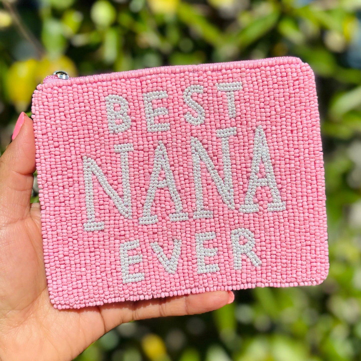 Best Nana Ever Beaded Pouch Purse