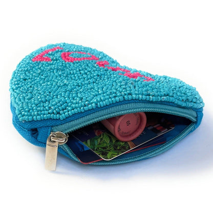LOVE Beaded Pouch