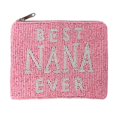 Best Nana Ever Beaded Pouch Purse