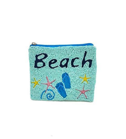 BEACH  BEADED COIN POUCH
