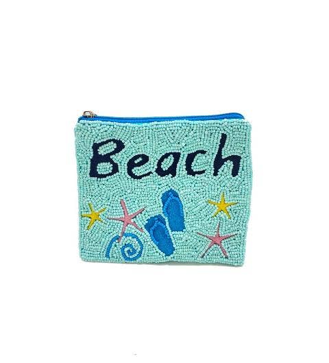 BEACH  BEADED COIN POUCH